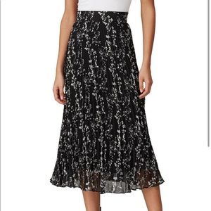 ba&sh Sina Skirt- black printed crepe